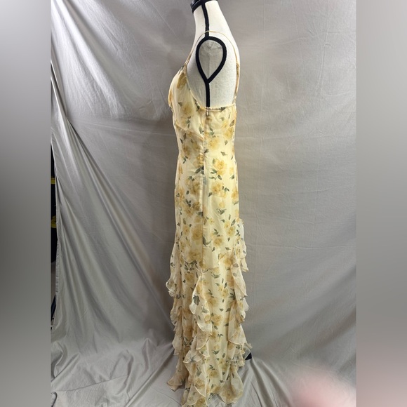Meadow Dream V-Neck Floral Maxi with Layered Ruffles Yellow - Picture 13 of 13